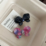 Load image into Gallery viewer, Butterfly Rhinestone Acetate Barrettes N6C355