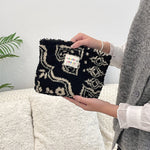 Load image into Gallery viewer, Polka Dot Faux Fur Makeup Bag Women Large Capacity S5P859