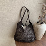 Load image into Gallery viewer, Handmade Cotton Rope Straw Woven Drawstring Bag N6A121