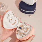 Load image into Gallery viewer, Heart Shape Leather Jewelry Organizer Box S5P831