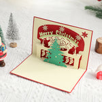 Load image into Gallery viewer, Handmade 3D Red Christmas Tree Pop Up Card N6K304