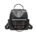 Load image into Gallery viewer, Vintage PU Backpack Large Capacity Travel Student N6F165
