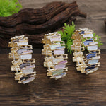 Load image into Gallery viewer, Color Drip Hand-Painted Geometric Stretch Bangle N6C213