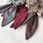 Load image into Gallery viewer, Vintage Plaid Big Bow Scrunchie Hair Tie Women N6H196