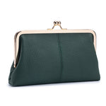 Load image into Gallery viewer, Genuine Leather Long Clutch with Snap Closure N6B198