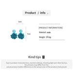 Load image into Gallery viewer, Womens Marbled Floral Resin Stud Earrings N6K173
