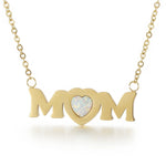 Load image into Gallery viewer, MOM Opal Heart Pendant Titanium Steel Necklace N6D538