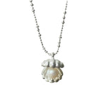 Load image into Gallery viewer, Pearl Shell Cross Chain Pendant Necklace Women S5P953