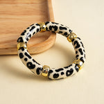 Load image into Gallery viewer, Womens Leopard Print Acrylic Beaded Bracelet N6K126