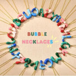Load image into Gallery viewer, Alphabet Enamel Capsule Necklace Steel Gradient Color S5P234