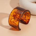 Load image into Gallery viewer, Iridescent Resin Geometric Open Cuff Bangle N6F283