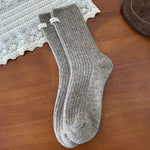 Load image into Gallery viewer, Thick Thermal Crew Socks Wool Blend Striped Cuffed M5A304