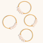 Load image into Gallery viewer, Crushed Freshwater Pearl Ring Stainless Steel N6H180