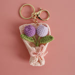 Load image into Gallery viewer, Intricate Crochet Bouquet Bag Charm Handmade N6G035