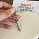 Load image into Gallery viewer, Dopamine Glitter Liquid Pencil Charm Keychain N6D044