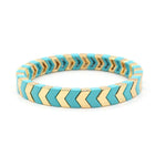 Load image into Gallery viewer, Arrow Beads Bracelet Tribal Enamel Elastic Adjustable S5P049