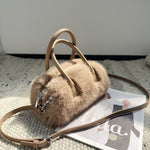 Load image into Gallery viewer, Box Tote Bag Women Retro Niche Design Faux Mink Fur S5P749