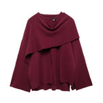 Load image into Gallery viewer, Asymmetrical Scarf Collar Short Coat Women N5A563
