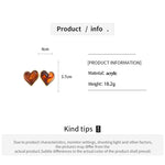 Load image into Gallery viewer, Womens Vintage Marbled Heart Acrylic Stud Earrings N6K152