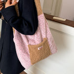 Load image into Gallery viewer, Lamb Wool Tote Bag Women Large Capacity Shoulder Bag S5P723