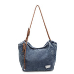 Load image into Gallery viewer, Denim Shoulder Tote Adjustable Carry S5P336