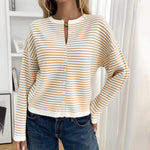 Load image into Gallery viewer, Striped Knit Cardigan Women Multiple Colors N5A732