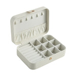 Load image into Gallery viewer, Leather Flip Top Jewelry Organizer Multi Compartment S5P395
