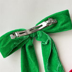 Load image into Gallery viewer, Christmas Velvet Trim Hair Clip with Pompom S5P632