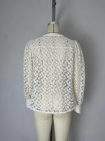 Load image into Gallery viewer, Elegant Floral Lace Blouse Women Round Neck N6D097