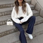 Load image into Gallery viewer, Womens Retro Stripe Pants N5Z002