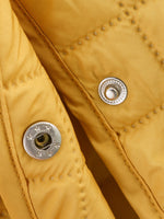 Load image into Gallery viewer, Black Yellow Plaid Cotton Jacket Women Round Neck N5A740