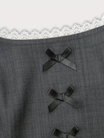 Load image into Gallery viewer, Gray Bow Halter Sleeveless Dress Women N5A924