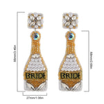 Load image into Gallery viewer, Hand Woven Glass Seed Bead Dangle Earrings S5P217
