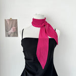 Load image into Gallery viewer, Crinkle Scarf Multi Way Hair Neck Bag Tie Solid Color M5A323