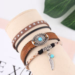 Load image into Gallery viewer, Leaf Tassel Multi-Layer Bracelet S5P620