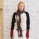 Load image into Gallery viewer, Diamond Pattern Wool Blend Knitted Scarf Unisex Men N6H220