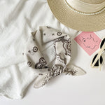 Load image into Gallery viewer, Cotton Paisley Print Small Square Scarf Neck Wrap N6H114