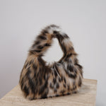 Load image into Gallery viewer, Faux Fur Y2K Leopard Underarm Purse Women S5P735