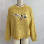 Load image into Gallery viewer, Daisy Floral Round Neck Loose Pullover Sweater N6H282