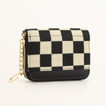 Load image into Gallery viewer, Checkerboard PU Card Holder Wallet Coin Purse Multiple Slots N6G083