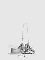 Load image into Gallery viewer, Metallic Finish Bucket Bag with Grommet Detailing S5P467