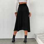 Load image into Gallery viewer, Midi Skirt Lightweight Black N5Z529