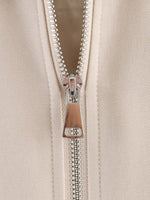 Load image into Gallery viewer, Puff Hem Zip Up Baseball Jacket Women N6A150