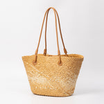 Load image into Gallery viewer, Hand Woven Rattan Tote Bag Beach Women N6C303
