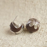 Load image into Gallery viewer, Enamel Dome Flower Earrings Women Elegant Versatile S5P923