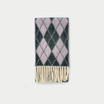 Load image into Gallery viewer, Wool Blend Diamond Jacquard Fringe Scarf N6K231