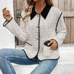 Load image into Gallery viewer, White Cropped Blazer Casual Elegant Breast Jacket N5A807