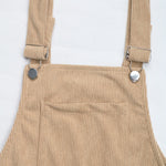 Load image into Gallery viewer, Women's Solid Corduroy Suspender Overall Dress N6A094