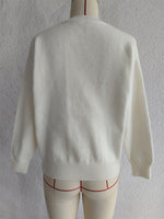 Load image into Gallery viewer, 3D Floral Cardigan Women Knit Open Front Round Neck N5A859