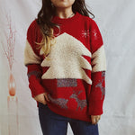 Load image into Gallery viewer, Christmas Tree Glitter Jacquard Sweater Women N5A660